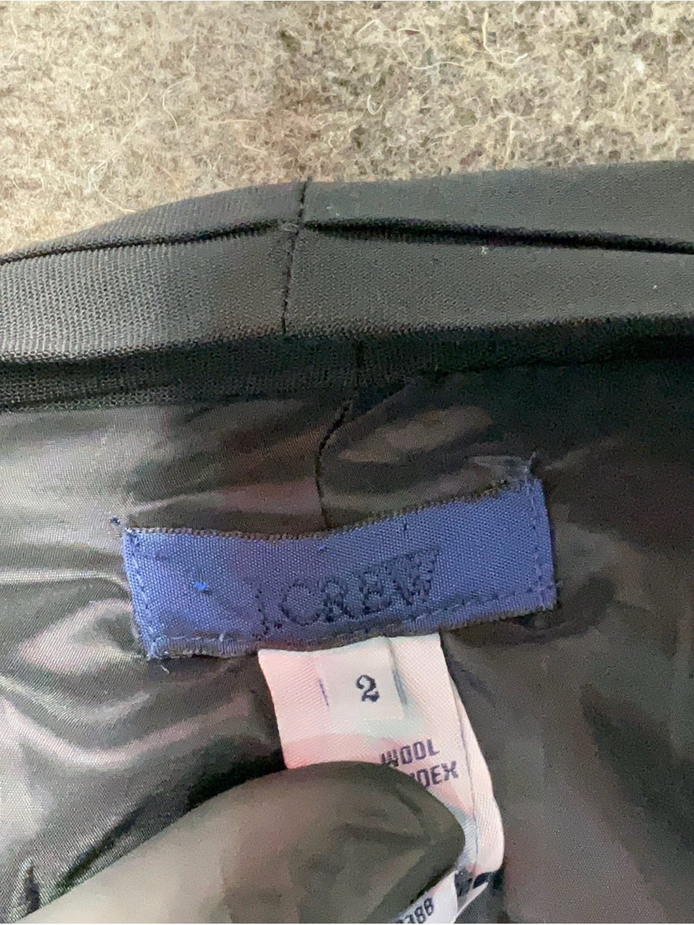 J. Crew Black light Weight 96% will excellent condition lined. Dry cleaned. - Picture 3 of 5